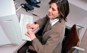 Woman at PC