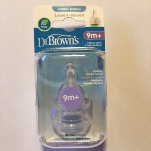 Dr Brown’s Level 4 teats pack of two narrow necked bottles